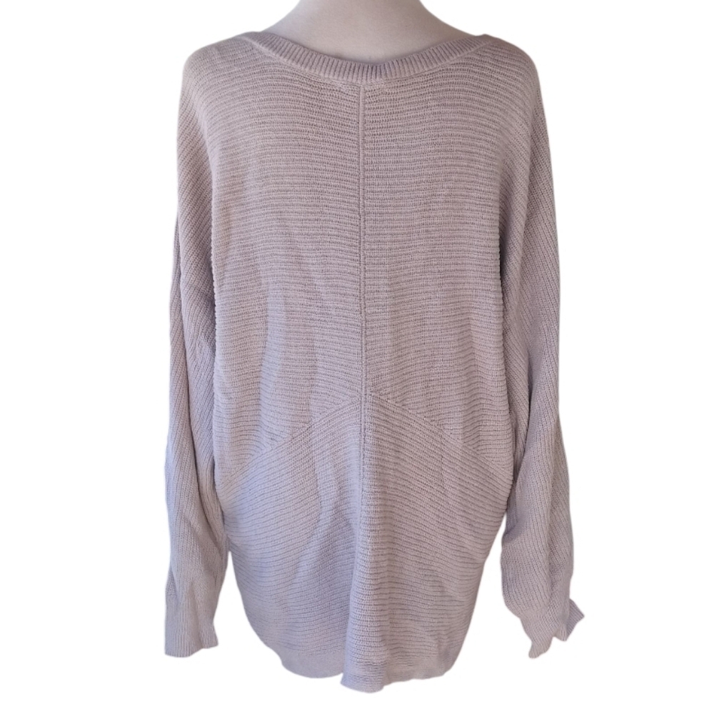 J. Jill Wearever Collection Light Oatmeal Cotton Cozy Knit Sweater‎ Size Large - Picture 4 of 8